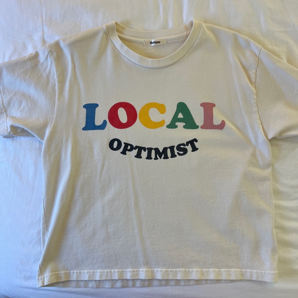 Madhappy Cream 'LOCAL' Multicolor Graphic Tee